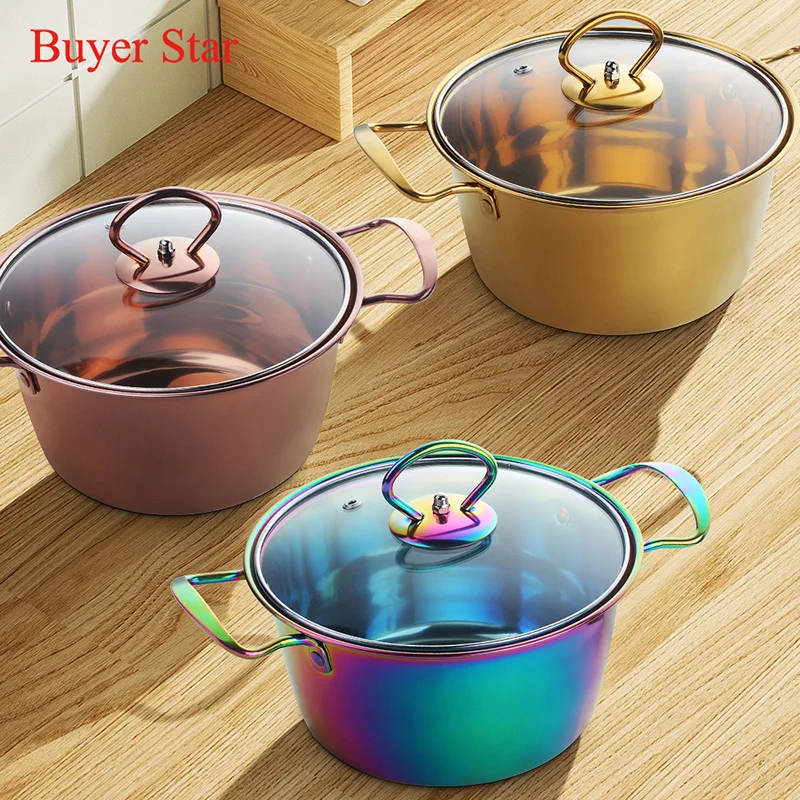 Kitchen 7inch Instant Noodle Pot Stainless Steel Handle Small Soup Stockpot Milk Cookware With Glass Lid Induction Cooker Gas
Kitchen 7inch Instant Noodle Pot Stainless Steel Handle Small Soup Stockpot Milk Cookware With Glass Lid Induction Cooker Gas