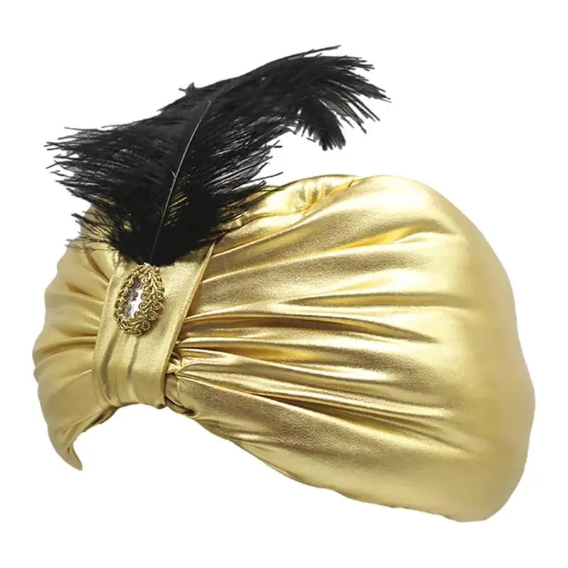 Unisex Turban Hat Sultan Headwear Aladdin Hat Arab Costume Accessory Novelty Halloween EasterArabian Hats With Gem & Feather For
Unisex Turban Hat Sultan Headwear Aladdin Hat Arab Costume Accessory Novelty Halloween EasterArabian Hats With Gem & Feather For