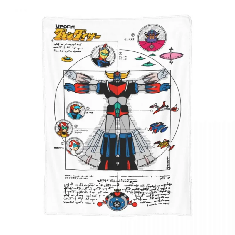 UFO Robot Grendizer Accessories Goldorak Blanket Merch Room Decorative Goldrake Japan Robots Blanket Throw Soft for Couch
UFO Robot Grendizer Accessories Goldorak Blanket Merch Room Decorative Goldrake Japan Robots Blanket Throw Soft for Couch