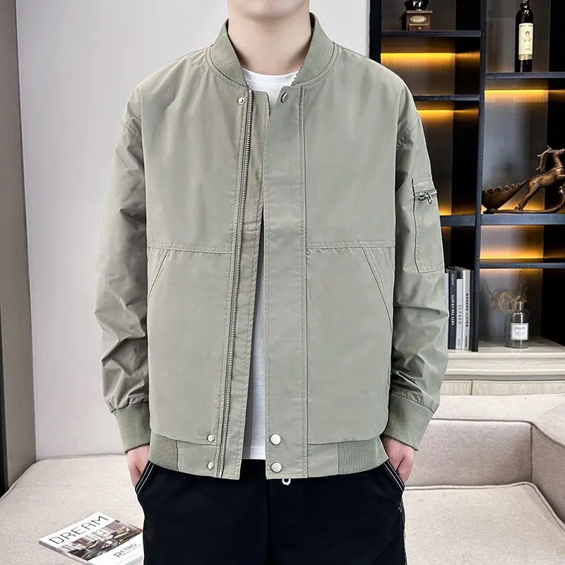 Men 2023 Spring Autumn Fashion Baseball Uniforms Bomber Jackets Male Casual Loose Coats Men Solid Color Zipper Outerwear P593
Men 2023 Spring Autumn Fashion Baseball Uniforms Bomber Jackets Male Casual Loose Coats Men Solid Color Zipper Outerwear P593