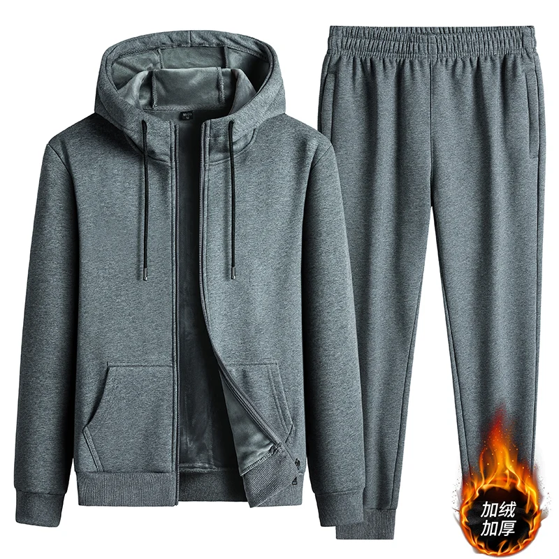 Спортивный костюм для мужчин, одежда, толстовки, спортивные штаны, спортивная одежда для фитнеса, вельветовые плотные толстовки, толстовка, штаны, спортивный костюм для мужчин