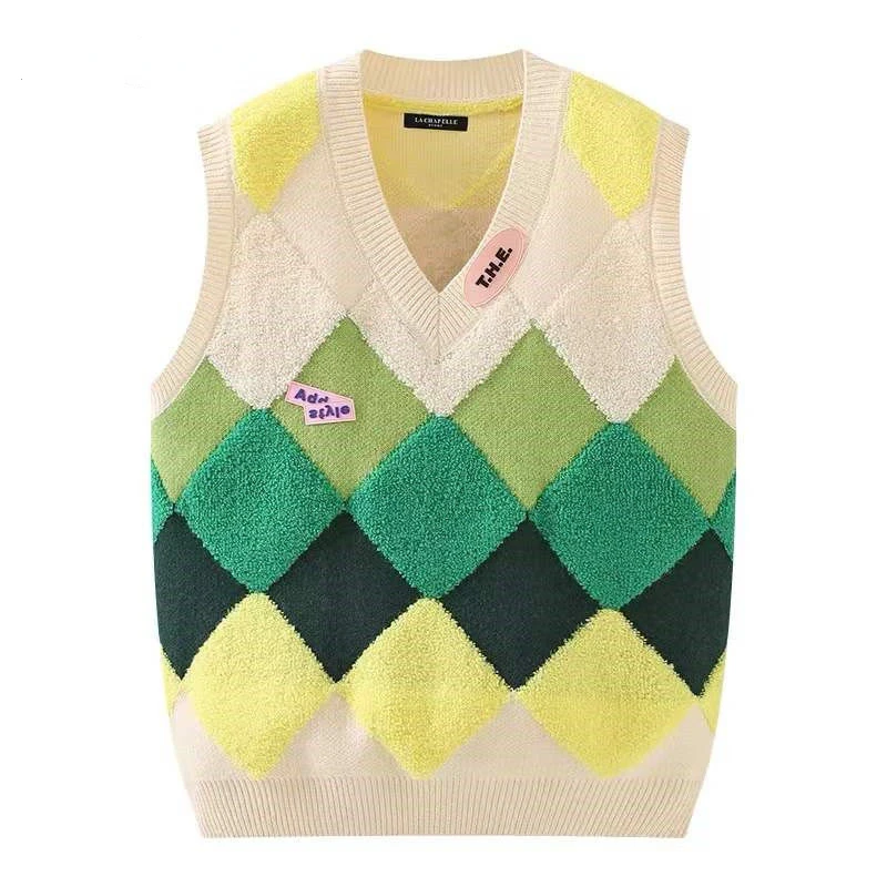 Sockpuppet Diamond Plaid Collision Vest Female Spring Autumn Outside Wear Loose Thickening Fashion Top Sockpuppet
Sockpuppet Diamond Plaid Collision Vest Female Spring Autumn Outside Wear Loose Thickening Fashion Top Sockpuppet
