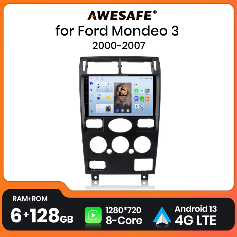 AWESAFE PX9 For Ford Mondeo 3 2000 2001 2002 2003 - 2007 Car Radio Multimedia Navigation 2 din Android Autoradio CarPlay Stereo
AWESAFE PX9 For Ford Mondeo 3 2000 2001 2002 2003 - 2007 Car Radio Multimedia Navigation 2 din Android Autoradio CarPlay Stereo