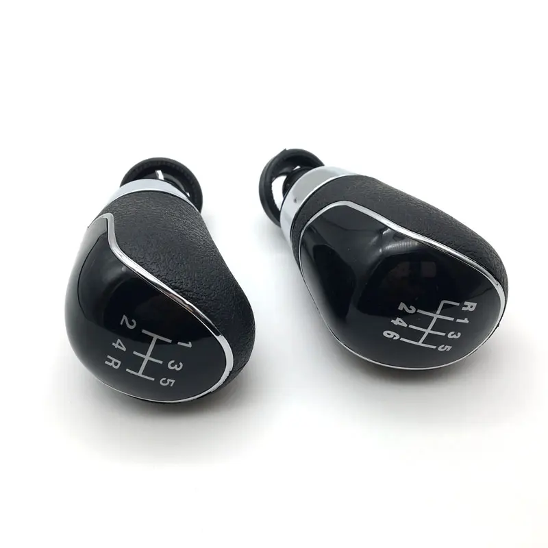 

Silver / Black 5 Speed 6 Gear Shift Knob Manual For Ford Focus 2 MK2 FL MK3 MK4 MK7 MONDEO KUGA GALAXY FIESTA Car Styling