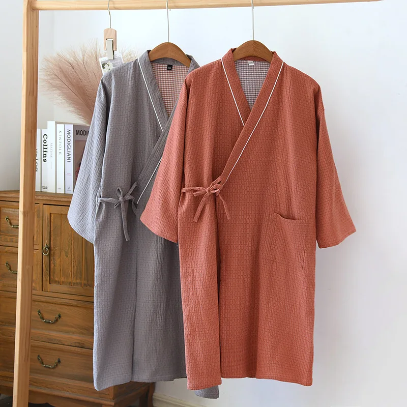 Japanese Kimono Robe - Unisex Long Sleeve Cotton Yukata Bathrobe, Plus Size Summer Thin Dressing Gown for Casual Loungewear
Japanese Kimono Robe - Unisex Long Sleeve Cotton Yukata Bathrobe, Plus Size Summer Thin Dressing Gown for Casual Loungewear