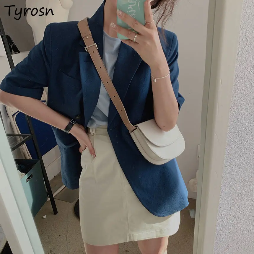 S-4XL Half Sleeve Blazers Women Summer New Fashion Outwear All-match Stylish Office Ladies Chic Single-button Leisure Clothing
S-4XL Half Sleeve Blazers Women Summer New Fashion Outwear All-match Stylish Office Ladies Chic Single-button Leisure Clothing