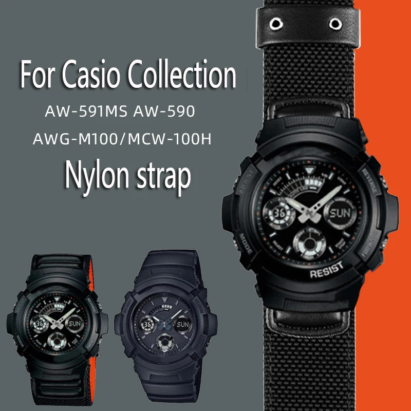 Bracelet For Casio Sport Nylon Leather Watchband G-SHOCK AW-591MS AW-590 AWG-M100/101 G-300 GW-5000 5035 5610Series Canvas Strap
Bracelet For Casio Sport Nylon Leather Watchband G-SHOCK AW-591MS AW-590 AWG-M100/101 G-300 GW-5000 5035 5610Series Canvas Strap