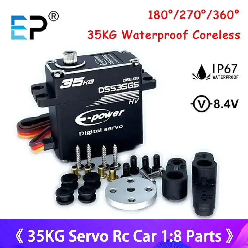Waterproof Servo 35kg DS535GS 180/270/360 Degree Aluminum Case Digital Metal Gear HV Coreless For RC Car Truck Crawler Boat
Waterproof Servo 35kg DS535GS 180/270/360 Degree Aluminum Case Digital Metal Gear HV Coreless For RC Car Truck Crawler Boat