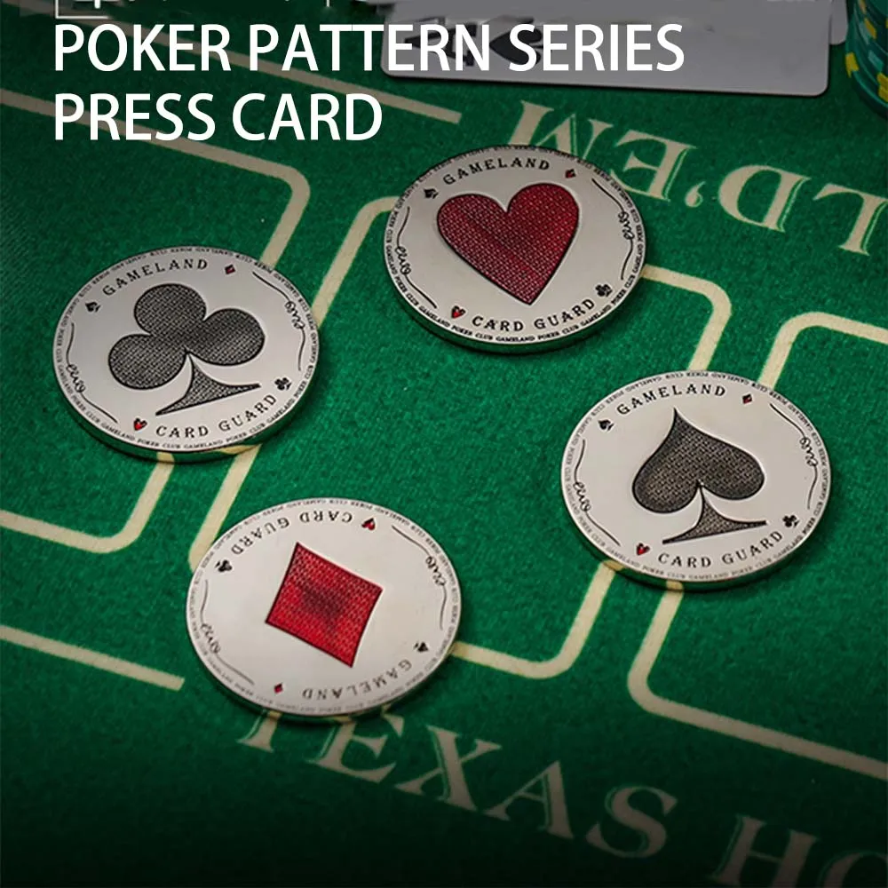 Metal Game Land Poker Pattern Series Press Card 50mm Spade Heart Clubdiamond Press Card Souvenir Chips Casino Dealer Coin
Metal Game Land Poker Pattern Series Press Card 50mm Spade Heart Clubdiamond Press Card Souvenir Chips Casino Dealer Coin