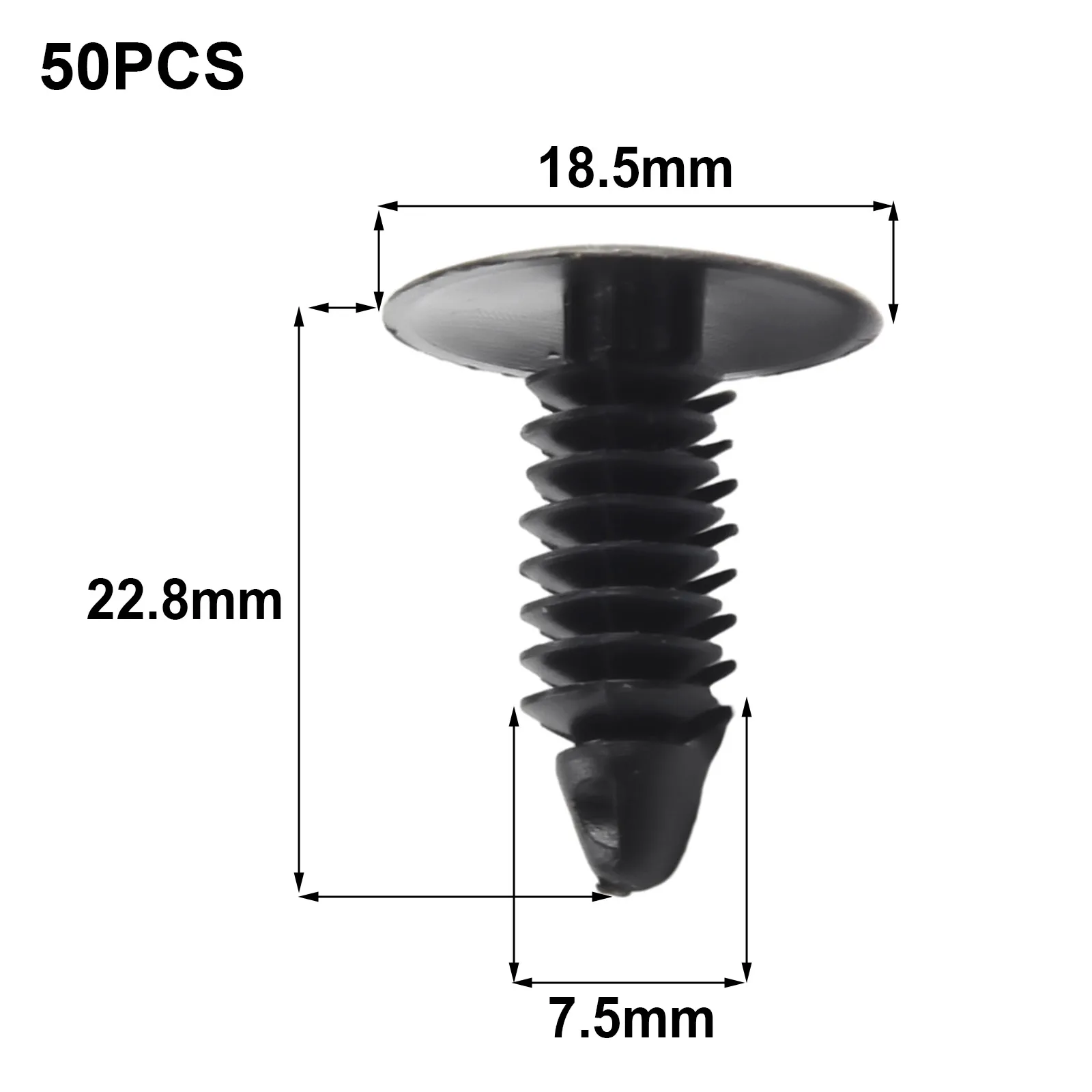 50pcs Universal Plastic Rivet Fastener Clips 7.5mm-6.0mm Hole For Nissan Hond/a For Toyota For Mazda For Mitsubishi For BMW
50pcs Universal Plastic Rivet Fastener Clips 7.5mm-6.0mm Hole For Nissan Hond/a For Toyota For Mazda For Mitsubishi For BMW