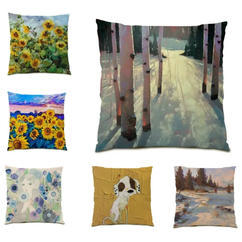 Sunflower Landscape Pillowcases Double Sided Cushion Covers for Home Sofa Chair Modern Fashion Pillow Cover 2024 Cojines F1258
Sunflower Landscape Pillowcases Double Sided Cushion Covers for Home Sofa Chair Modern Fashion Pillow Cover 2024 Cojines F1258