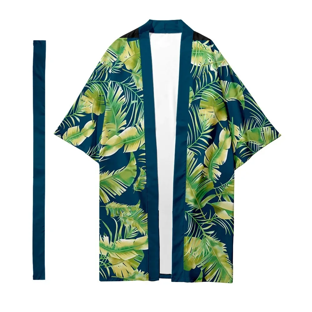 Fashion Long Kimono Cardigan Japanese Traditional Kimonos Samurai Clothing Tropical Plant Pattern Kimono Shirt Yukata Jacket
Fashion Long Kimono Cardigan Japanese Traditional Kimonos Samurai Clothing Tropical Plant Pattern Kimono Shirt Yukata Jacket
