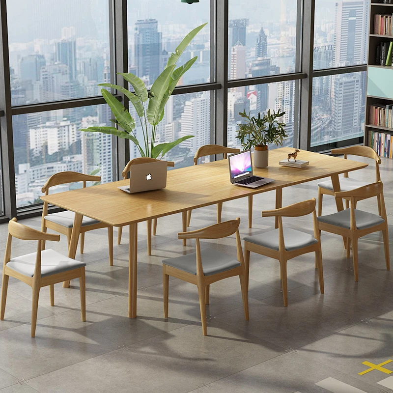 Solid wood conference table, long table, simple and modern, reception, negotiation, training, desk and chair combination
Solid wood conference table, long table, simple and modern, reception, negotiation, training, desk and chair combination