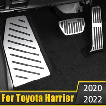 

Aluminum Car Accelerator Fuel Pedal Brake Pedals Cover Non Slip Pads For Toyota Harrier Venza XU80 2020 2021 2022 Accessories