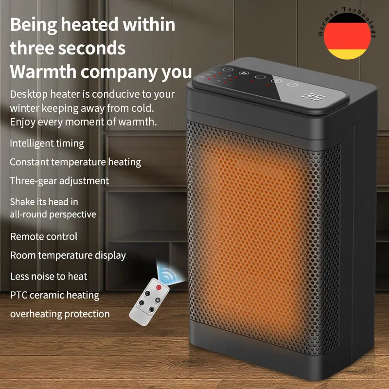 Electric Heater DANTE New PTC Household Desktop Mini Quick Heat Quiet Electric Fireplace Safety Air Temperature Space Heater
Electric Heater DANTE New PTC Household Desktop Mini Quick Heat Quiet Electric Fireplace Safety Air Temperature Space Heater