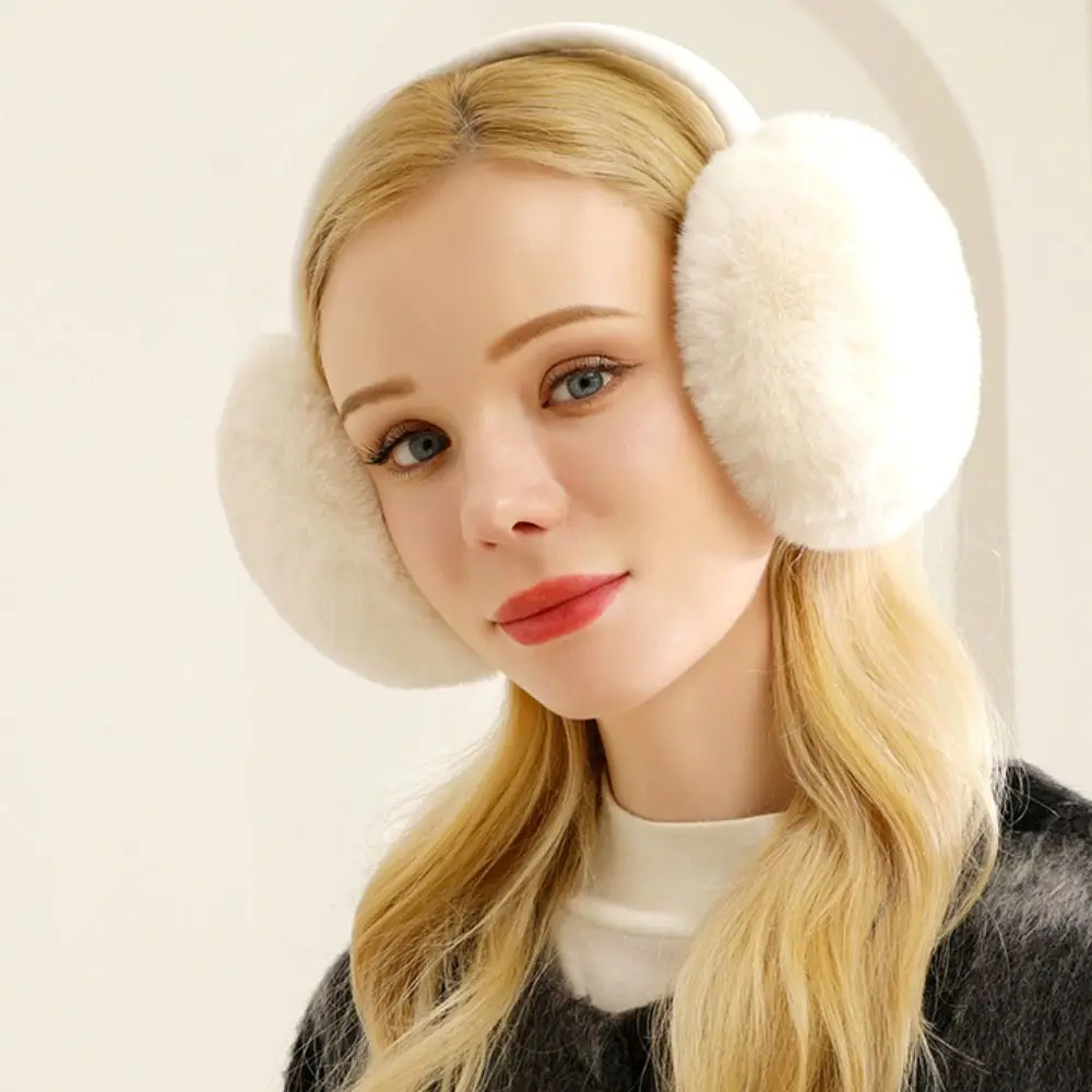 

Folding Plush Earmuffs Fashion Ear Cap Thicken Winter Ear Cover Keep Warmer Ear Warmers Foldable Earmuffs Female