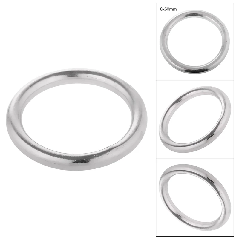 

Multi Purpose Rust Resistance 304 Stainless Steel Smooth Welded Polished Round O Rings Thickness - Silver