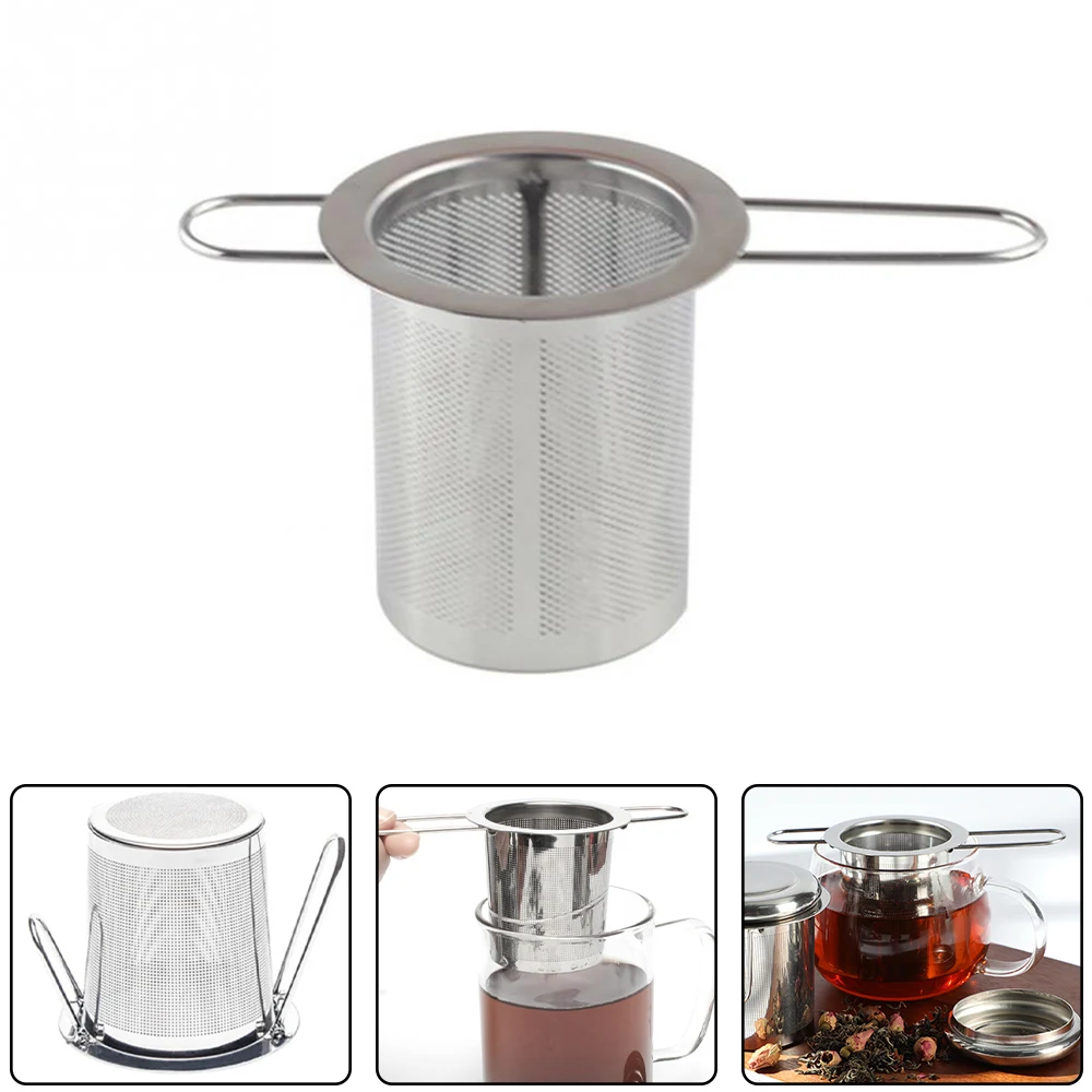 

1Pc Multi Style Handle Tea Infuser Fine Mesh Coffee Filter Stainless Steel Tea Strainer Teapot Cup Hanging Loose Leaf Spice Leak