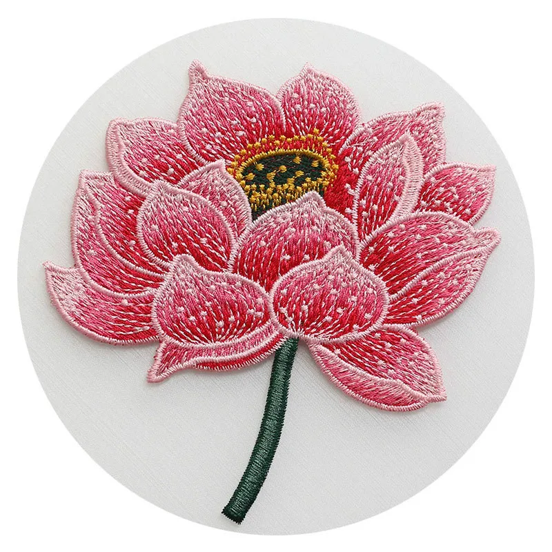 Blooming Lotus Sewing Embroidery Patches for Clothing Applications for Clothes Apparel Accessories Cheap Custom Patch Flowers
Blooming Lotus Sewing Embroidery Patches for Clothing Applications for Clothes Apparel Accessories Cheap Custom Patch Flowers