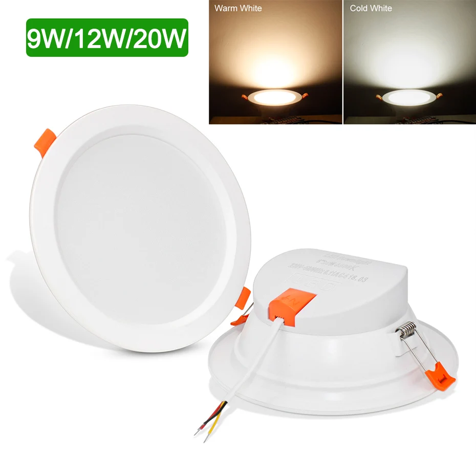LED Downlights 9W 12W 20W Recessed Led Ceiling Lamp Warm White AC220V Spotlights Indoor Light for Living Room Kitchen Lighting
LED Downlights 9W 12W 20W Recessed Led Ceiling Lamp Warm White AC220V Spotlights Indoor Light for Living Room Kitchen Lighting