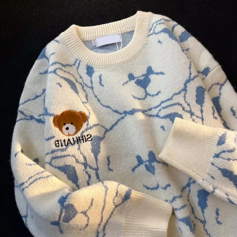 Cartoon Bear Y2k Harajuku kawaii Retro Cute Round Neck Pullover Sweater Pattern Knitted Warm Loose Oversized Sweatshirt Women
Cartoon Bear Y2k Harajuku kawaii Retro Cute Round Neck Pullover Sweater Pattern Knitted Warm Loose Oversized Sweatshirt Women