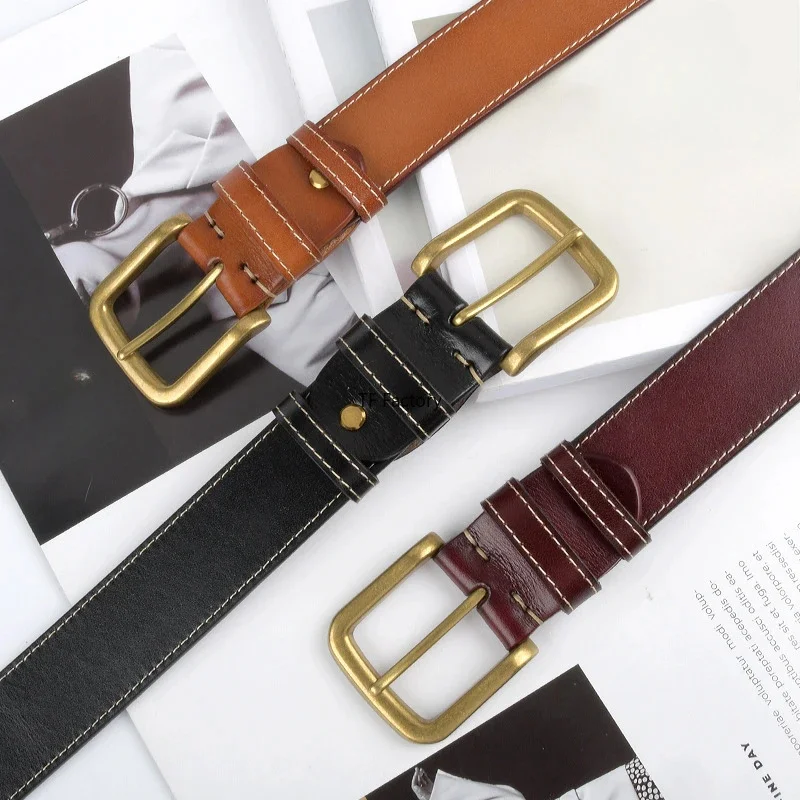 Men's Belt 3.8cm Wide Cowhide Full-grain Leather Classic Needle Buckle Designer for Men Free Shipping
Men's Belt 3.8cm Wide Cowhide Full-grain Leather Classic Needle Buckle Designer for Men Free Shipping