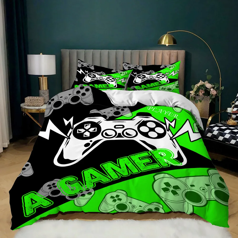Game Duvet Cover Set For Kid Teen Video Game Controller King Size Comforter Cover Microfiber Black And Green Gamepad Quilt Cover
Game Duvet Cover Set For Kid Teen Video Game Controller King Size Comforter Cover Microfiber Black And Green Gamepad Quilt Cover