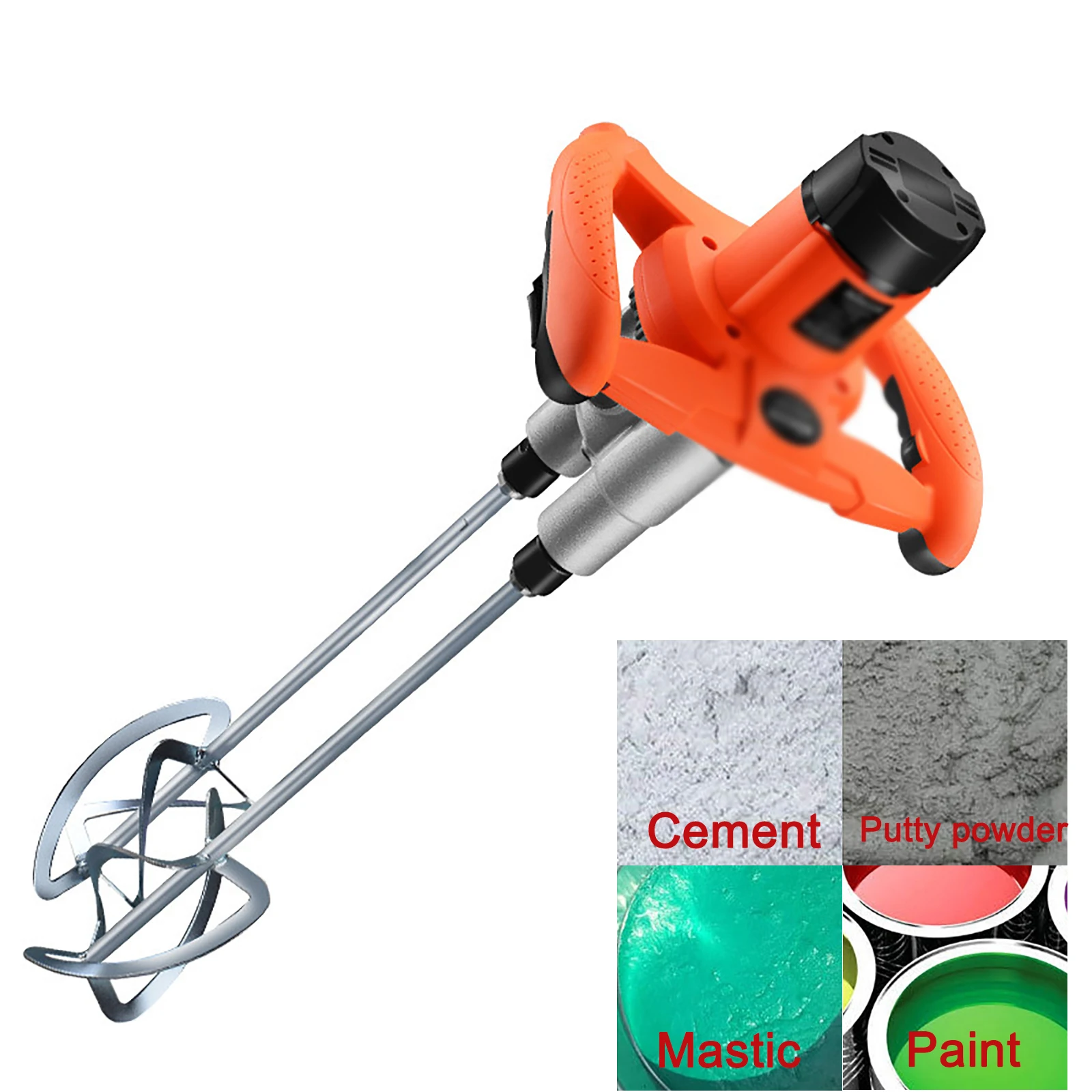 2500W Double Rod Industrial Mixer 6 Gear Adjustable Speed Paint Cement Plaster Mortar Coating Mixer Putty Powder Mixing Machine
2500W Double Rod Industrial Mixer 6 Gear Adjustable Speed Paint Cement Plaster Mortar Coating Mixer Putty Powder Mixing Machine