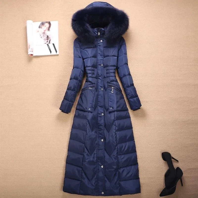 Down Jacket Women 2023 New Fashion Slim Real Fox Fur Collar White Duck Down Coat Female Large Size Long Hooded Thick Warm Parkas
Down Jacket Women 2023 New Fashion Slim Real Fox Fur Collar White Duck Down Coat Female Large Size Long Hooded Thick Warm Parkas