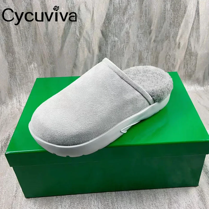 New Platform Fur Half Slippers Women Kidsuede Wool Slides Slip On Flat Casual Shoes For Woman Brand Slippers
New Platform Fur Half Slippers Women Kidsuede Wool Slides Slip On Flat Casual Shoes For Woman Brand Slippers