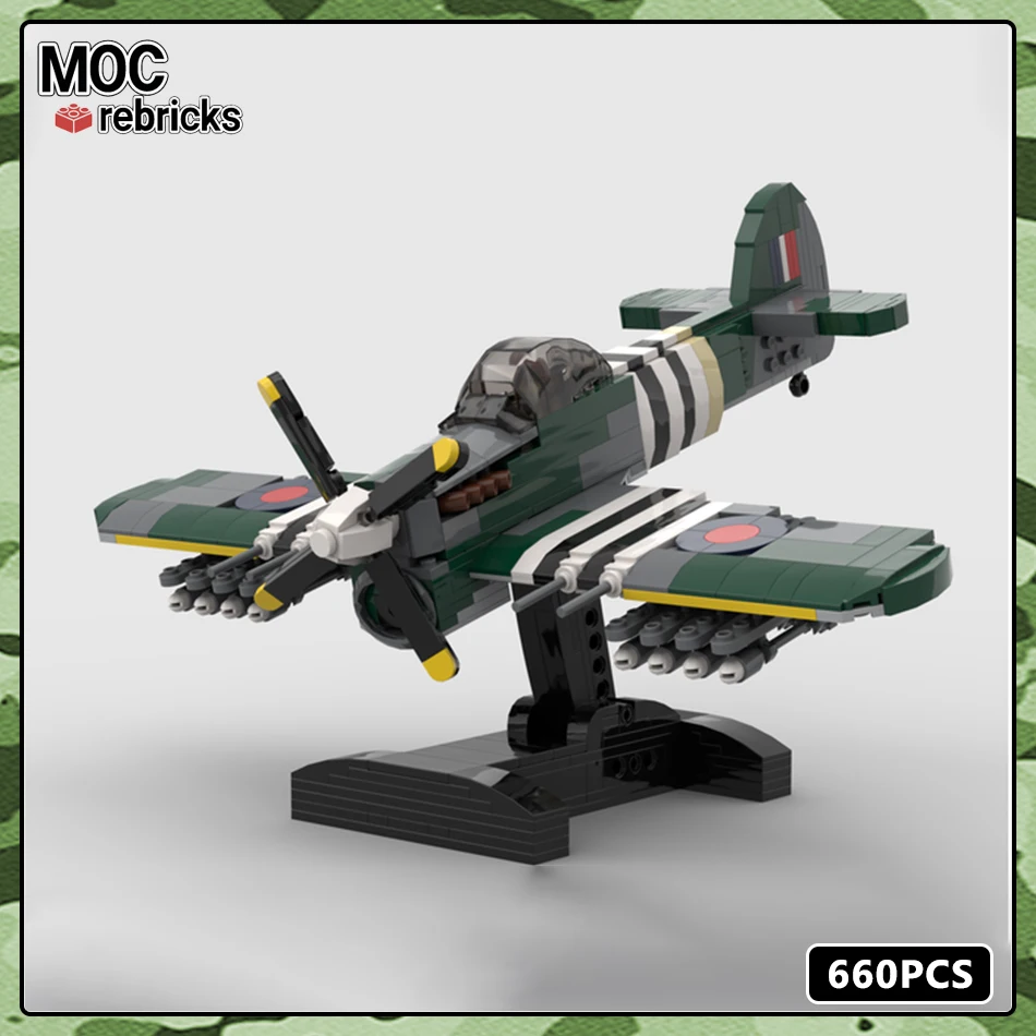 MOC Военная серия Hawker Typhoon Mk1b летное оружие боевой самолет строительные блоки модели кирпичей игрушки для детей Рождество
MOC Военная серия Hawker Typhoon Mk1b летное оружие боевой самолет строительные блоки модели кирпичей игрушки для детей Рождество