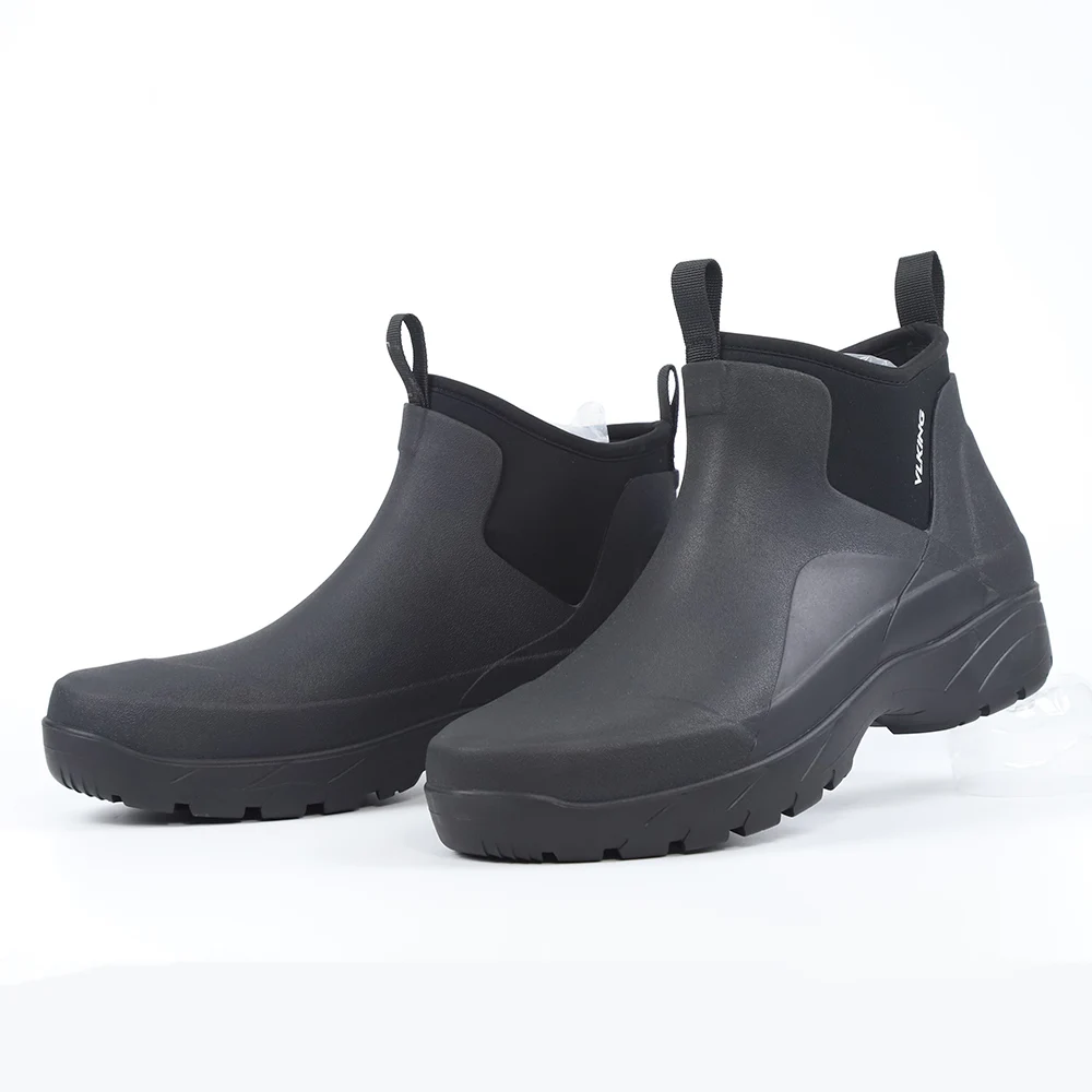 High-End ort Rubber Rain Boots for Men Waterproof Non-Slip Comfortable Fiing Outdoor Boots Car Wa oes No Foot Odor