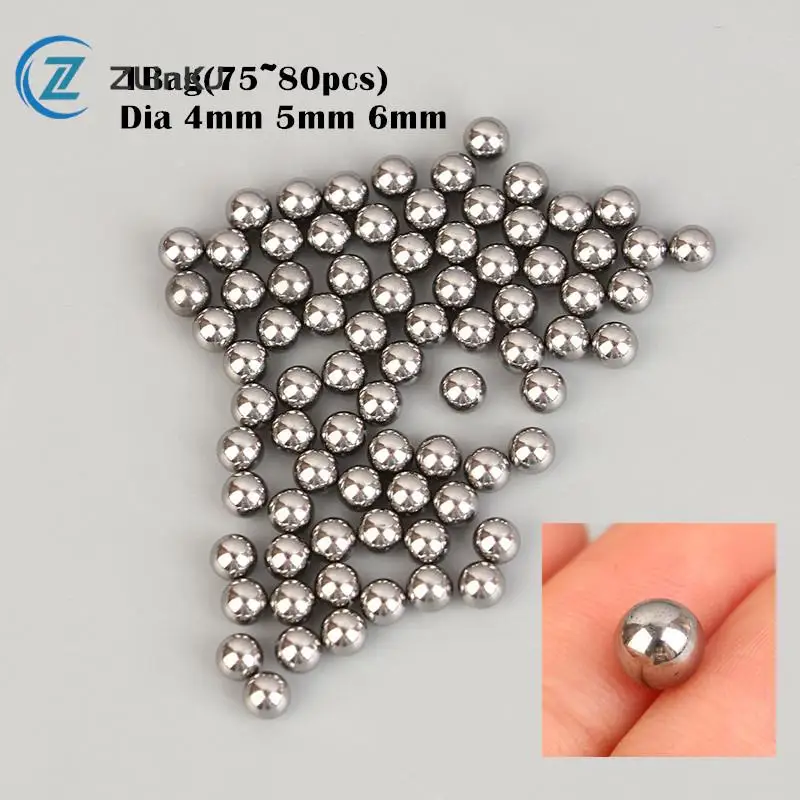 

1Bag(75~80pcs) Bicycle Carbon Steel Loose Ball Bearing Dia 4mm 5mm 6mm Steel Ball Bearing For Kids Bike Scooter