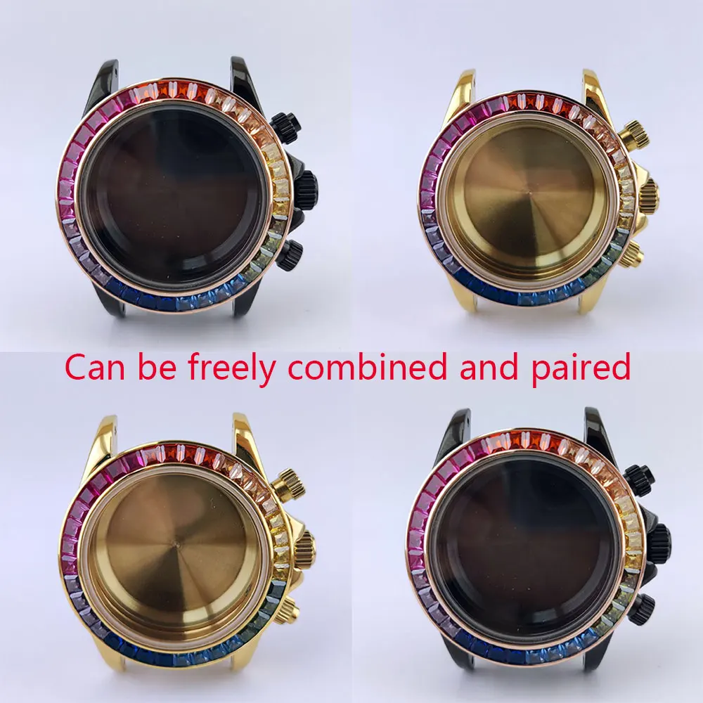 VK63 movement case 39MM men's modified rainbow ring quartz watch timing electronic watch luminous stainless steel case watch
VK63 movement case 39MM men's modified rainbow ring quartz watch timing electronic watch luminous stainless steel case watch