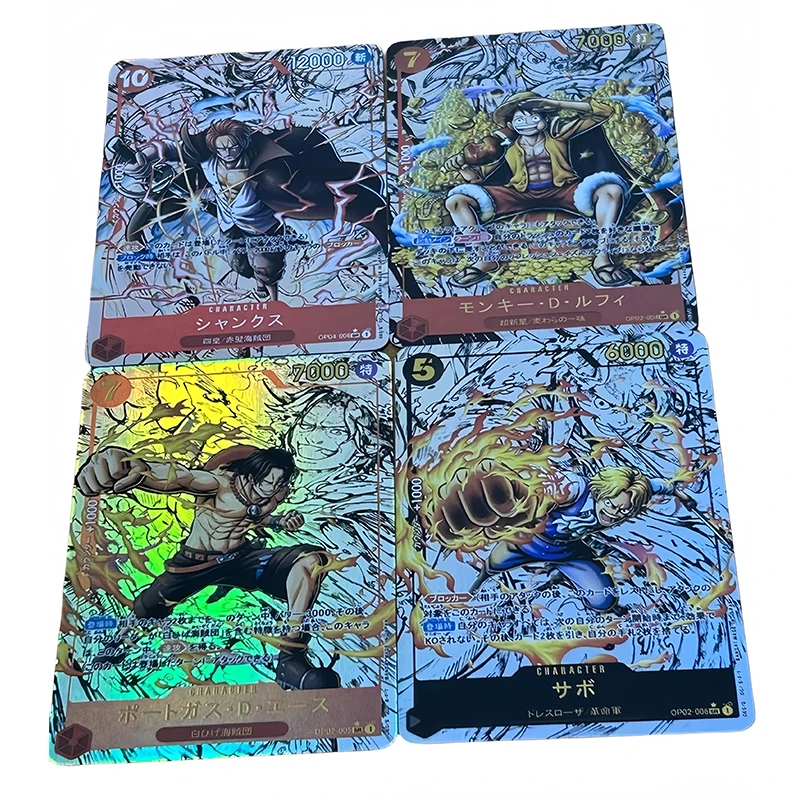 

Anime One Piece Monkey D Luffy Portgas D Ace Nami Nico Robin Sabo Diy Homemade Flashcard Collectible Card Toys Birthday Gifts