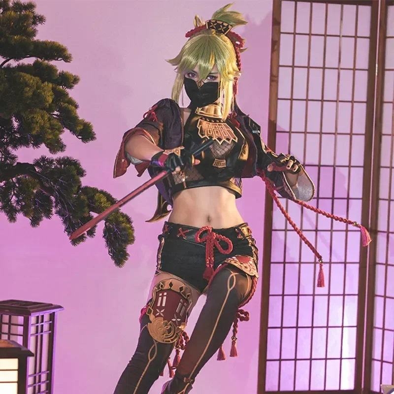 Kuki Shinobu Cosplay Costume Genshin Impact Kuki Shinobu Ninja Suit Women Halloween Outfit Lovely Mask Full Set
Kuki Shinobu Cosplay Costume Genshin Impact Kuki Shinobu Ninja Suit Women Halloween Outfit Lovely Mask Full Set