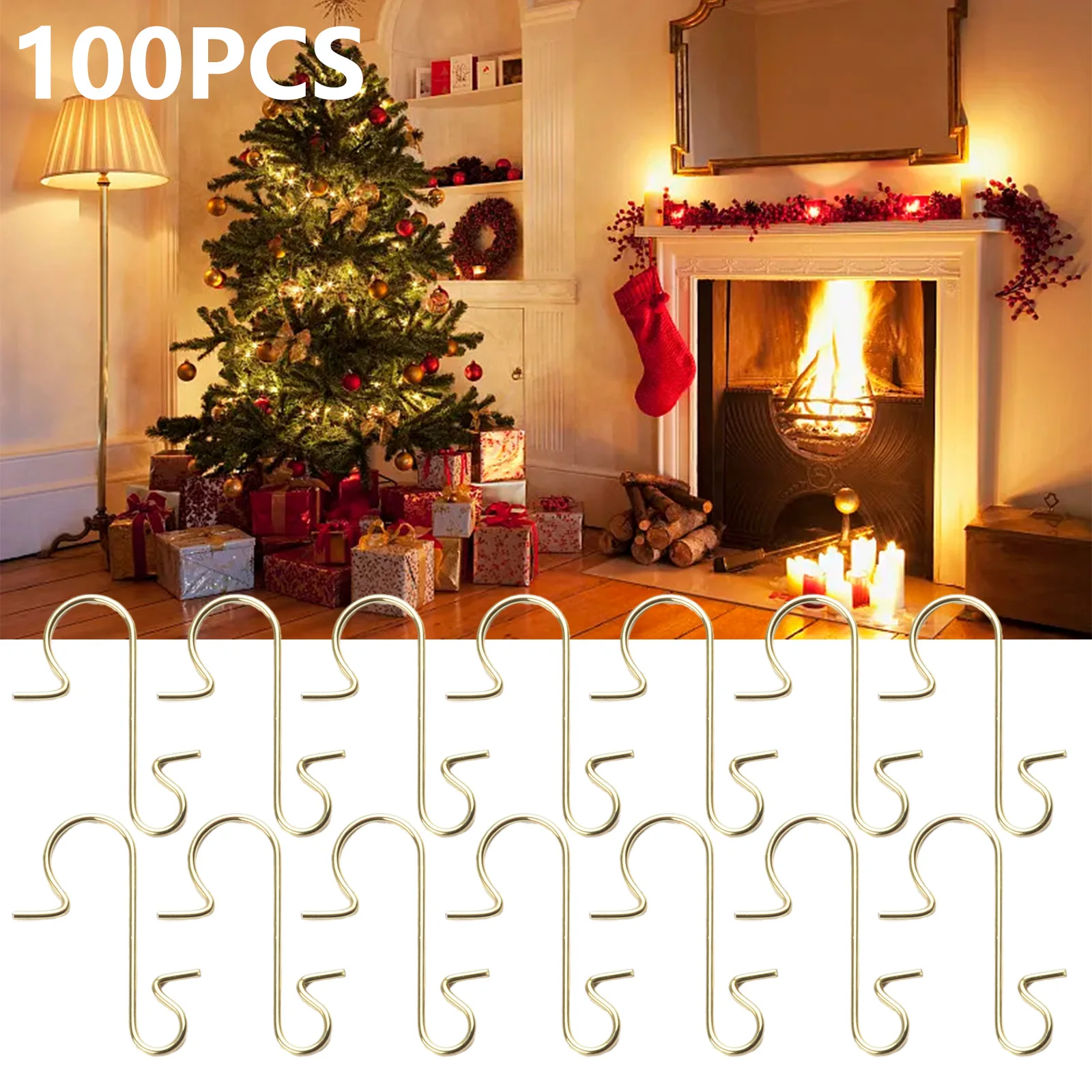 100PCS Hanging Hooks Christmas Hook Metal Hook Christmas Decoration S Hook Christmas Tree Hooks Christmas Sock Hook Hanger
100PCS Hanging Hooks Christmas Hook Metal Hook Christmas Decoration S Hook Christmas Tree Hooks Christmas Sock Hook Hanger