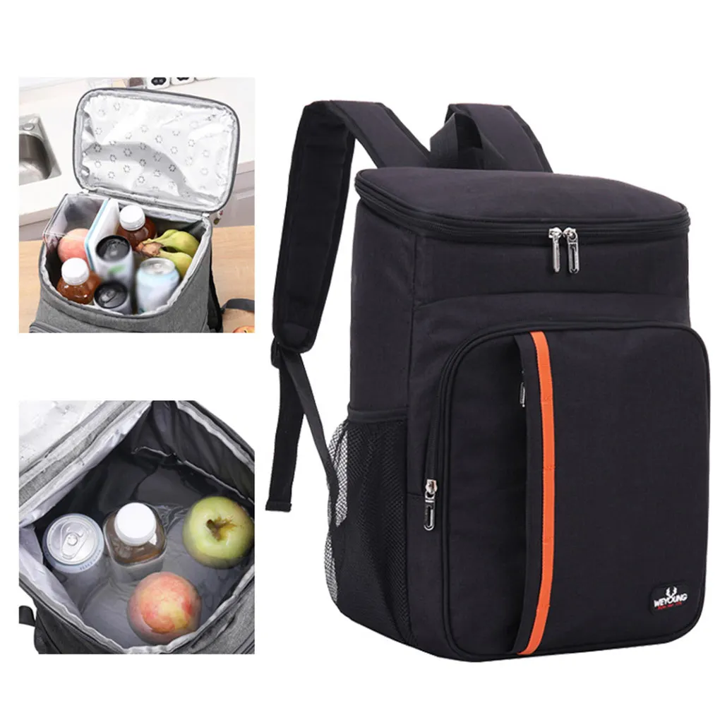 WEYOUNG 18L Thermal Rucksack Waterproof Outdoor Backpack Picnic Lunch Cooler Bag Oxford Cloth School Zipper Black
WEYOUNG 18L Thermal Rucksack Waterproof Outdoor Backpack Picnic Lunch Cooler Bag Oxford Cloth School Zipper Black
