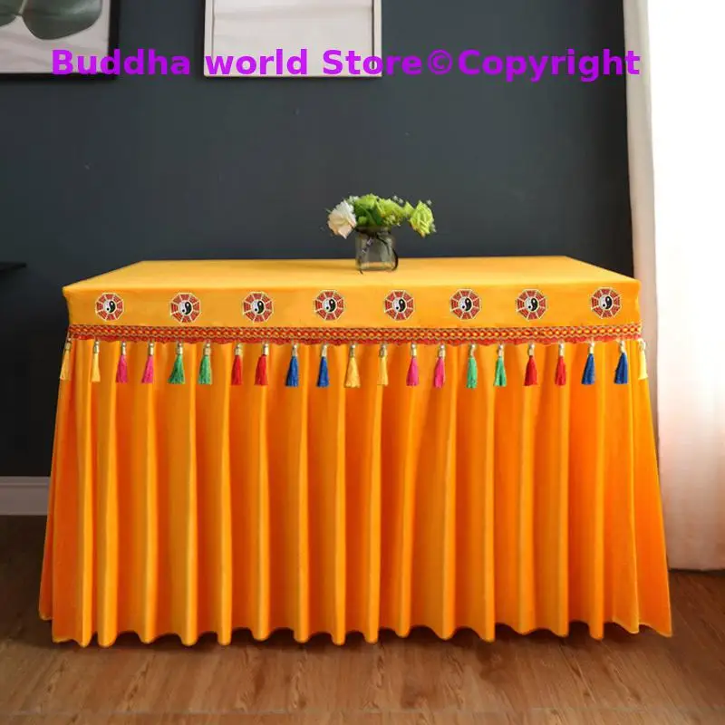 Wholesale Buddhist Taoism item # HOME family Buddhism Temple Auspicious golden velvet Buddha statue Altar cover Table cloth
Wholesale Buddhist Taoism item # HOME family Buddhism Temple Auspicious golden velvet Buddha statue Altar cover Table cloth