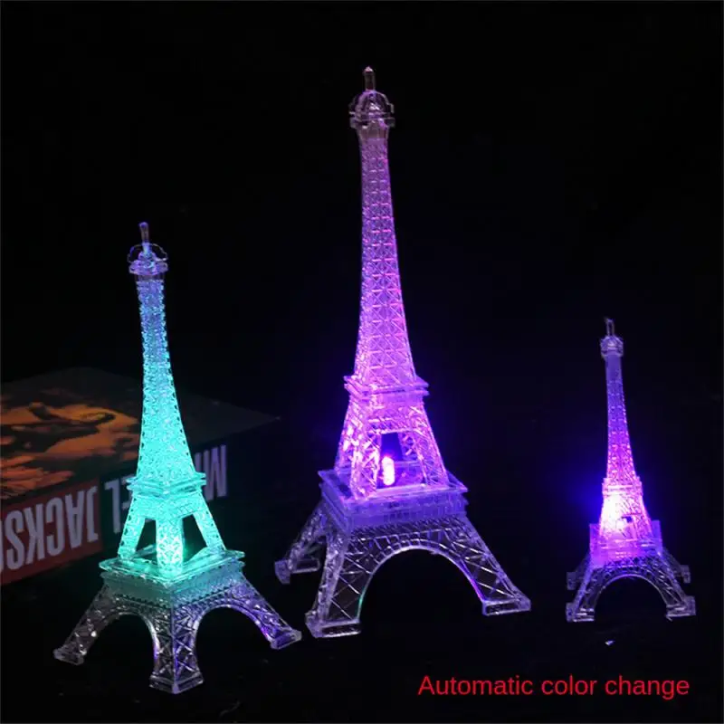 

Luminous Table Lamps Acrylic Iron Tower Nightlight Creative Bedroom Bedside Living Room Decorative Lamps For Birthday Present