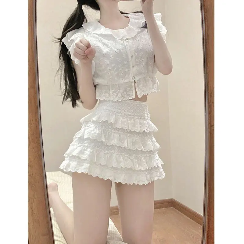 Sweet and Sexy Short Skirt Set Shirt Top High Waist Slim Short Skirt 2023 Summer New Fashion Elegant Suit Women's Clothes
Sweet and Sexy Short Skirt Set Shirt Top High Waist Slim Short Skirt 2023 Summer New Fashion Elegant Suit Women's Clothes