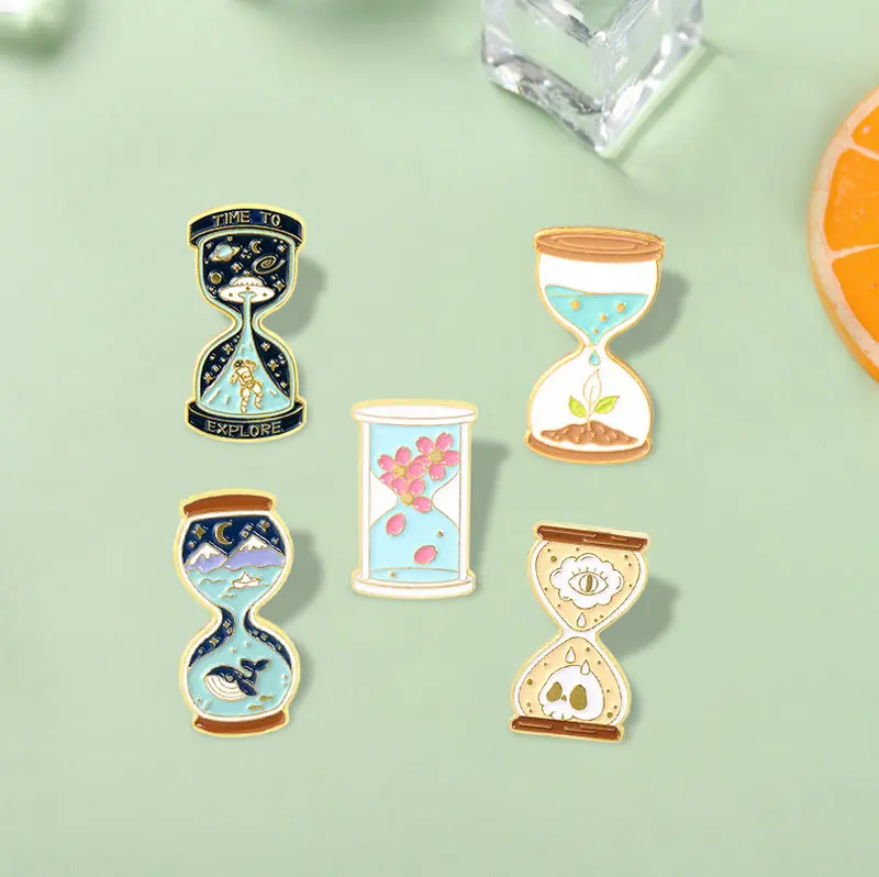 Hourglass Enamel Pins Custom Sakura Space Ocean Skull Brooch Lapel Badge Bag Cartoon Jewelry Gift for Kids Friends
Hourglass Enamel Pins Custom Sakura Space Ocean Skull Brooch Lapel Badge Bag Cartoon Jewelry Gift for Kids Friends