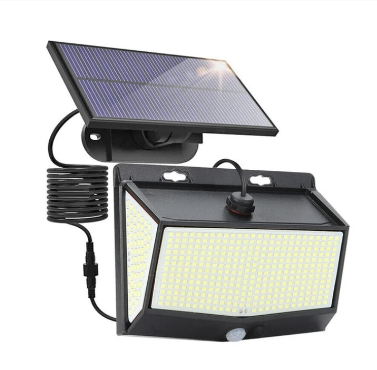 

outdoor solar Wall Lamps 468 LEDS wide angle, PIR motion sensor, light modes, large bright solar lights IP65 waterproof