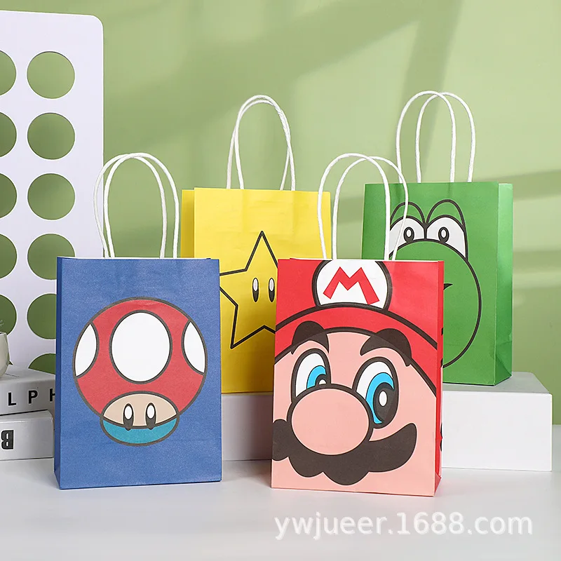 1/6pcs Mario Handbag Candy Paper Bag Anime Kawaii Cute Bag Kraft Paper Tote Bags Children's Birthday Party Decoration Gift
1/6pcs Mario Handbag Candy Paper Bag Anime Kawaii Cute Bag Kraft Paper Tote Bags Children's Birthday Party Decoration Gift