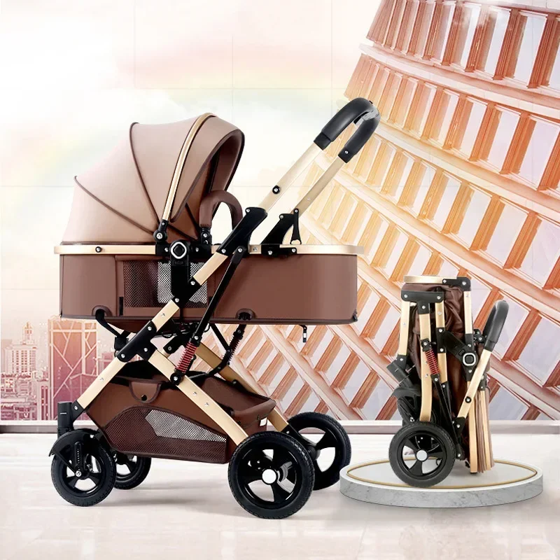 2024Wholesale Baby Stroller Can Sit and Lie Down High Landscape Stroller Foldable Shock Absorber Two-way Stroller
2024Wholesale Baby Stroller Can Sit and Lie Down High Landscape Stroller Foldable Shock Absorber Two-way Stroller