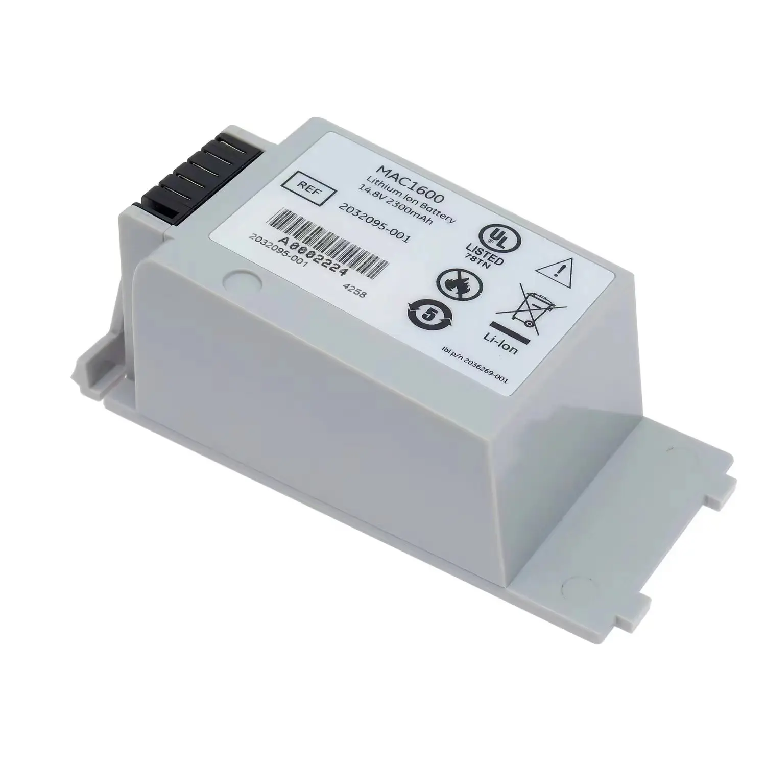 

BATTERY li ion for GE MAC 1600, PN: 2032095-001 new