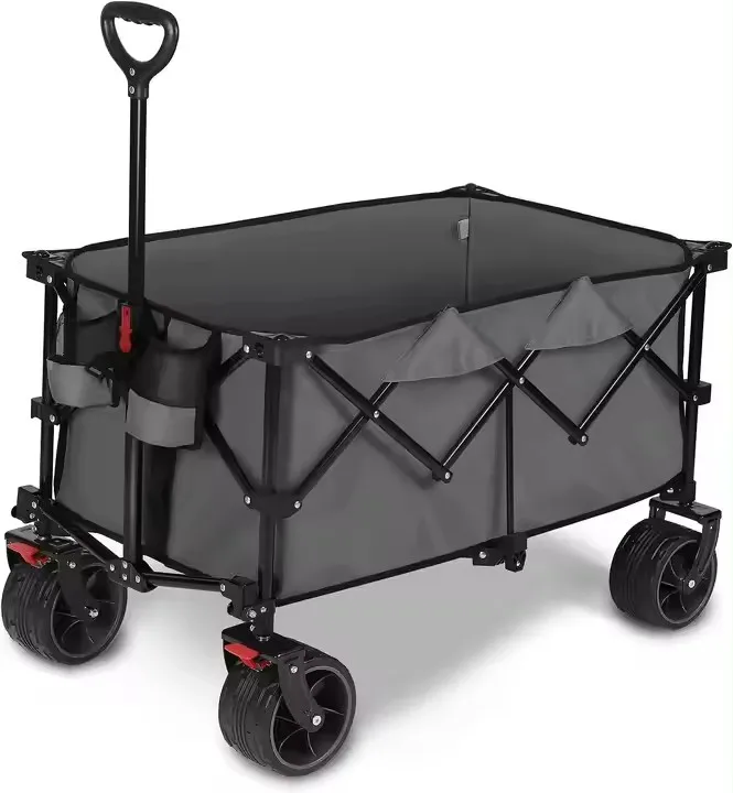 

Heavy Duty Folding Collapsible Foldable Wagon Garden Carts with Big All-terrain Beach Wheels Large Capacity Buggy Carts