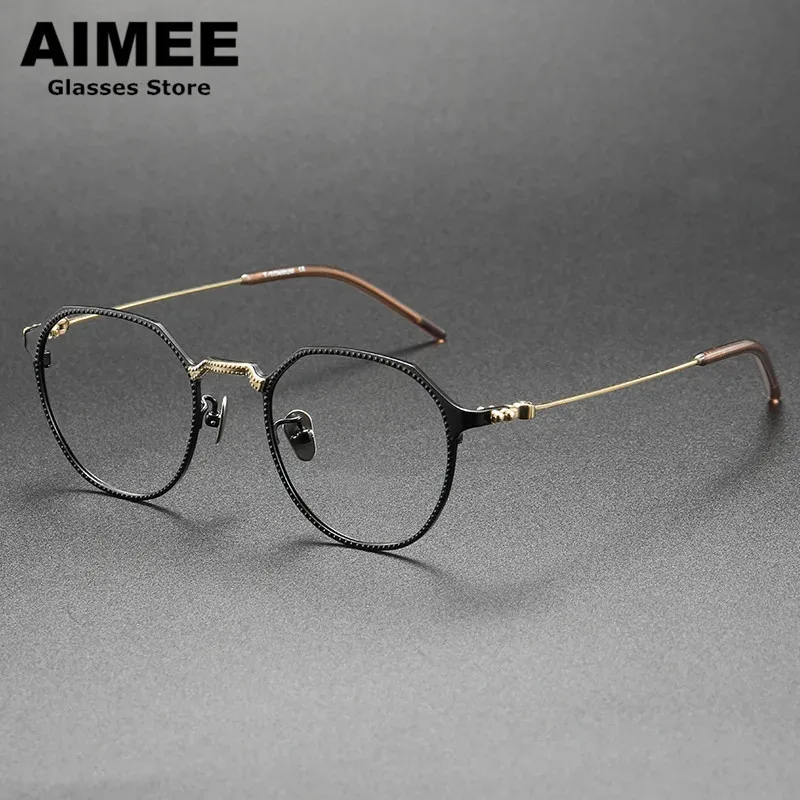 Japanese Design Pure Titanium Glasses Frame Men Fashion Polygon Prescription Eyeglasses Ultralight Optical Blue Light Spectacles
Japanese Design Pure Titanium Glasses Frame Men Fashion Polygon Prescription Eyeglasses Ultralight Optical Blue Light Spectacles
