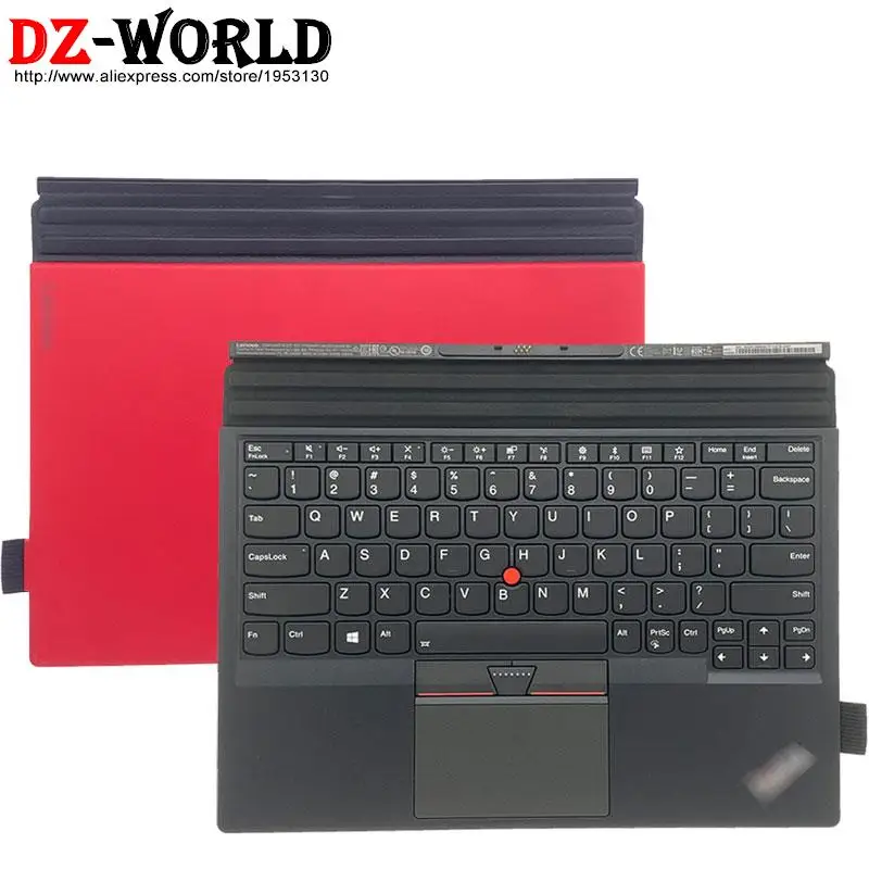 

New Original Red Case US English Docking Base Portable Backlit Thin Keyboard for Lenovo Thinkpad X1 Tablet 1st 2nd Gen 01AY151