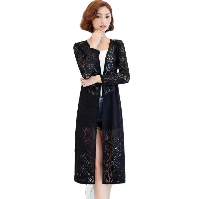 2023 Fashion Lace Cardigan Summer New Mid-length Loose Women's Thin Section Iong-sleeved Solid Color Hollow CasualLady Shawl 5XL
2023 Fashion Lace Cardigan Summer New Mid-length Loose Women's Thin Section Iong-sleeved Solid Color Hollow CasualLady Shawl 5XL